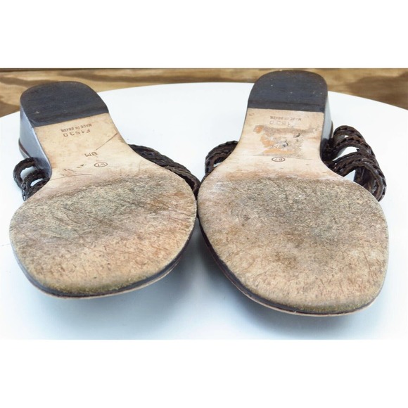 Cole Haan Resort Sz 8 M Brown Flip Flop Leather Women Sandals 1530 - Picture 8 of 8